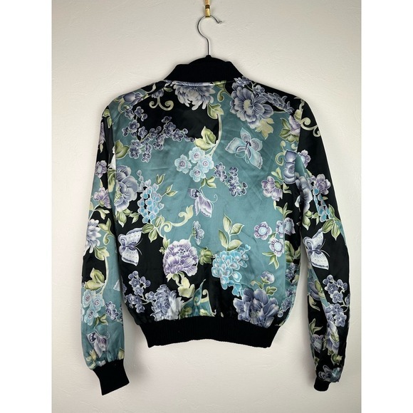 Y2K ALERT!! Allison Taylor floral/butterfly 100% Silk jacket - Picture 4 of 5